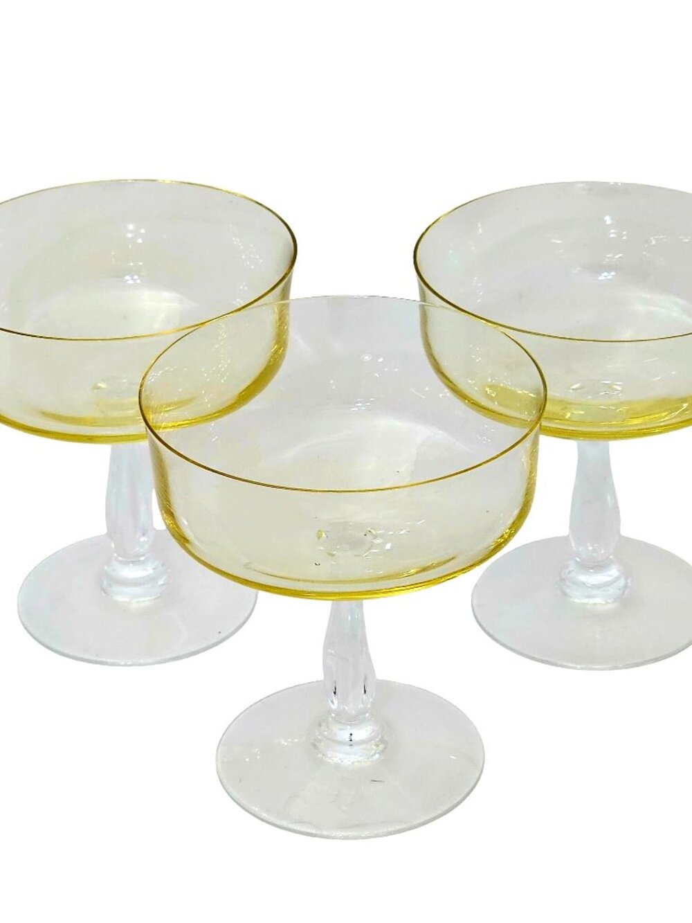 Noritake Topaz Champagne Glasses 4" Rainbow collection glassware vtg stemware - Picture 10 of 10